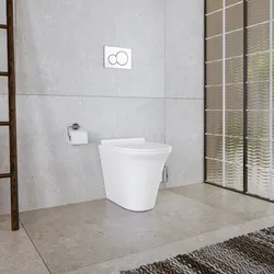 Vaso filomuro con copri wc bianco lucido - Sanix