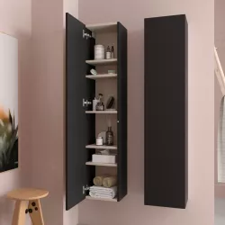 Colonna bagno sospesa 140 h cm nero opaco - Anami