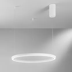 Lampada a sospensione 150x60 cm in alluminio bianco goffrato