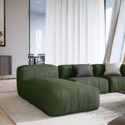 Chaise longue in tessuto olefin verde - Baku