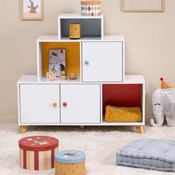Set 3 contenitori rotondi di diversa dimensione multicolore - Kids