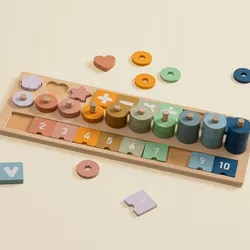 Puzzle per bambini con numeri in legno multicolore - Kids