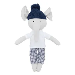 Peluche a forma di elefante 32h cm in velluto grigio - Kids