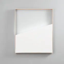 Lampada da parete 40x40 cm in metallo oro e bianco