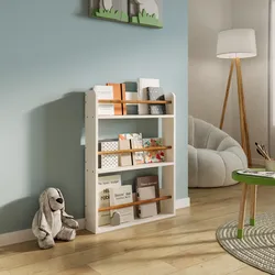Libreria per bambini 60x80h cm in legno bianco con 3 ripiani - Lollipop