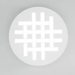 Plafoniera geometrica da interno Ø 50 cm in metallo bianco