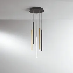 Lampada sospesa multipla 200x25 cm in metallo multicolor