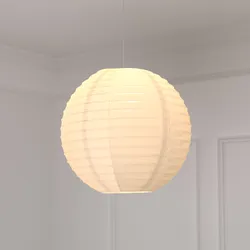 Lanterna sospesa giapponese rotonda 60 cm bianco