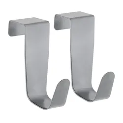 Set 2 appendini per porta in acciaio inox