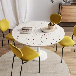 Whitefurze Set 4 Vasi Rotondi In Plastica Stile Veneziano - 24 Cm, Colore Terracotta, Per Interni/Esterni