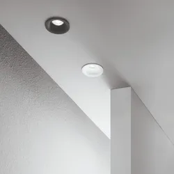 Faretto da incasso diametro 8,5 cm in alluminio nero satinato