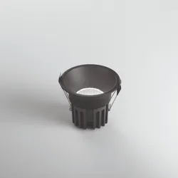 Faretto da incasso diametro 10 cm in alluminio antiriflesso nero satinato