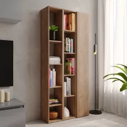 Libreria 84x186h cm 3 elementi mercure con vani a giorno e anta - Clary