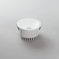 Faretto da incasso con diametro 16 cm in alluminio bianco satinato