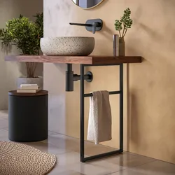 Gamba 70 h cm con porta asciugamano per top scatolato