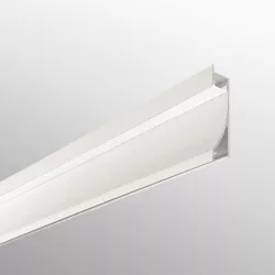 Profilo led a veletta 2 m in alluminio bianco con diffusore opale