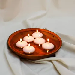 Set 6 candele rotonde 5 cm galleggianti profumate