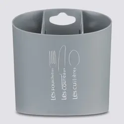 Portaposate o utensili 14h cm in polipropilene grigio