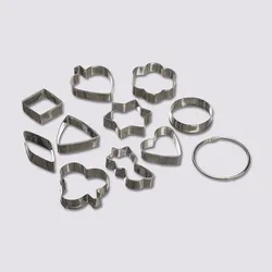 Set 10 formine per biscotti in acciaio inox