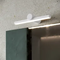 Lampada applique 30 cm in metallo bianco opaco - Float