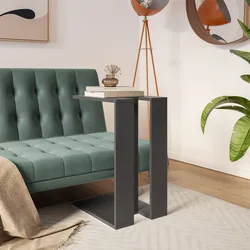 Tavolino 30x57h cm antracite con base portaoggetti - Azerg