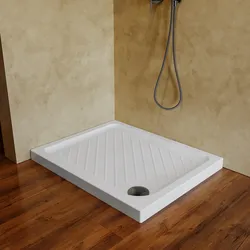 Piatto doccia rettangolare in ceramica 100x80x7h cm antiscivolo bianco - Flamingo