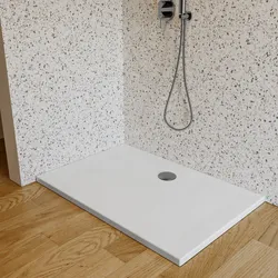 Piatto doccia rettangolare 120x80x4h cm antiscivolo bianco - East
