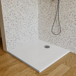 Piatto doccia quadrato 80x80x4h cm antiscivolo bianco - East