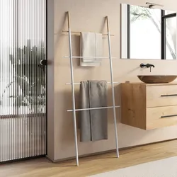 MINGCHI Porta Asciugamani Bagno,60cm Porta Salviette Da Parete In Acciaio Inossidabile Con 2 Ganci,Design Minimalista Per Hotel E Casa,(Cromo - 12