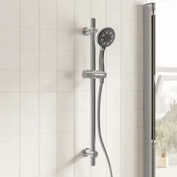 Saliscendi con set doccino round cromo - Acq+