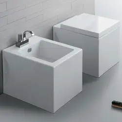 Sanitari filomuro squadrati design moderno bagno e sedile softclose - Frozen di Simas