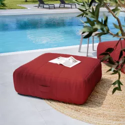 Maxi pouf da giardino in tessuto olefin porpora - Baku