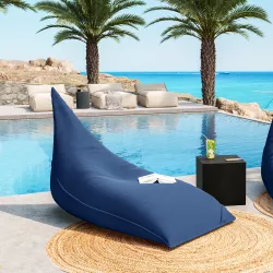 Sacca per poltrona pouf da giardino in tessuto olefin blu - Baku