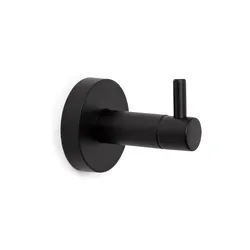 Appendino singolo a muro in acciaio inox nero opaco - Clover Round