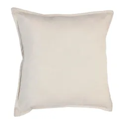 Cuscino 45x45 cm sfoderabile in tessuto bianco panna - Wynter