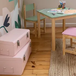 Set 2 bauli contenitori di diversa dimensione rosa - Kids