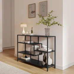 Consolle 114x78h cm in metallo nero opaco - Madrigal
