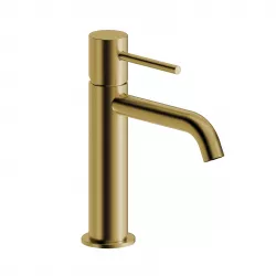 Miscelatore lavabo in ottone oro spazzolato - Oasis