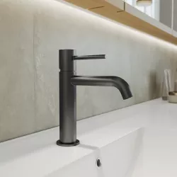 Miscelatore lavabo in ottone nero spazzolato - Oasis