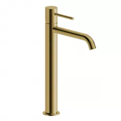 Miscelatore lavabo alto in ottone oro spazzolato - Oasis