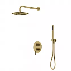 Set incasso doccia in ottone oro spazzolato - Oasis