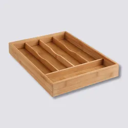 Portaposate 34x25 cm in legno di bambù naturale