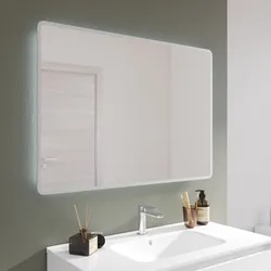 Specchio led 100x70 cm luce naturale con cornice satinata reversibile - Beckett