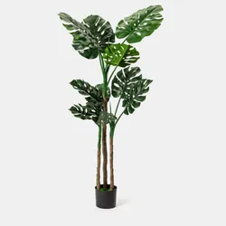 Pianta artificiale di monstera deliziosa 170h cm con vaso