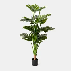 Pianta artificiale di monstera deliziosa 130h cm con vaso