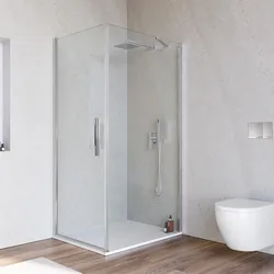 Box doccia 90X75 cm battente 75 cm con vetro temperato trasparente e profilo cromo 195h - Nilo