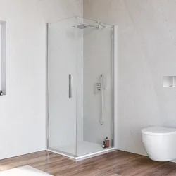 Box doccia 90X85 cm battente 85 cm con vetro temperato trasparente e profilo cromo 195h - Nilo