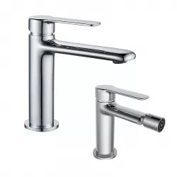 Set miscelatore lavabo e bidet cromo – Tila