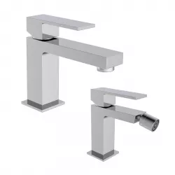 Set miscelatore lavabo e bidet cromo – Tiamat