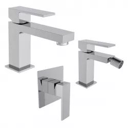 Set miscelatore lavabo bidet e incasso doccia cromo – Tiamat